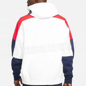 Sudadera con capucha personalizable a granel de algodón negro pesado de gran tamaño para hombre con estampado en relieve cremallera de cara completa MOQ bajo para invierno - Product Image 3