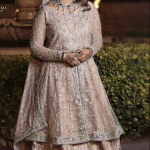 MODERN FLAIR <b>TOP</b> LEHENGA INDIAN /PAKISTANI DRESS Embellished DABKA, ZARI work for Wedding @ 2022 - Product Image 1