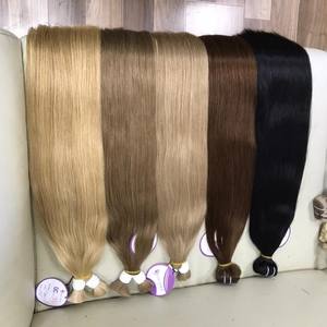 Extensiones de cabello humano 100 natural sin procesar, pelo liso peruano a granel con cutícula virgen - Product Image 1