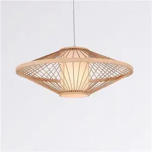 Bamboo Ceiling Rattan Pendant Light Natural Bamboo Lampshade for coffee shop