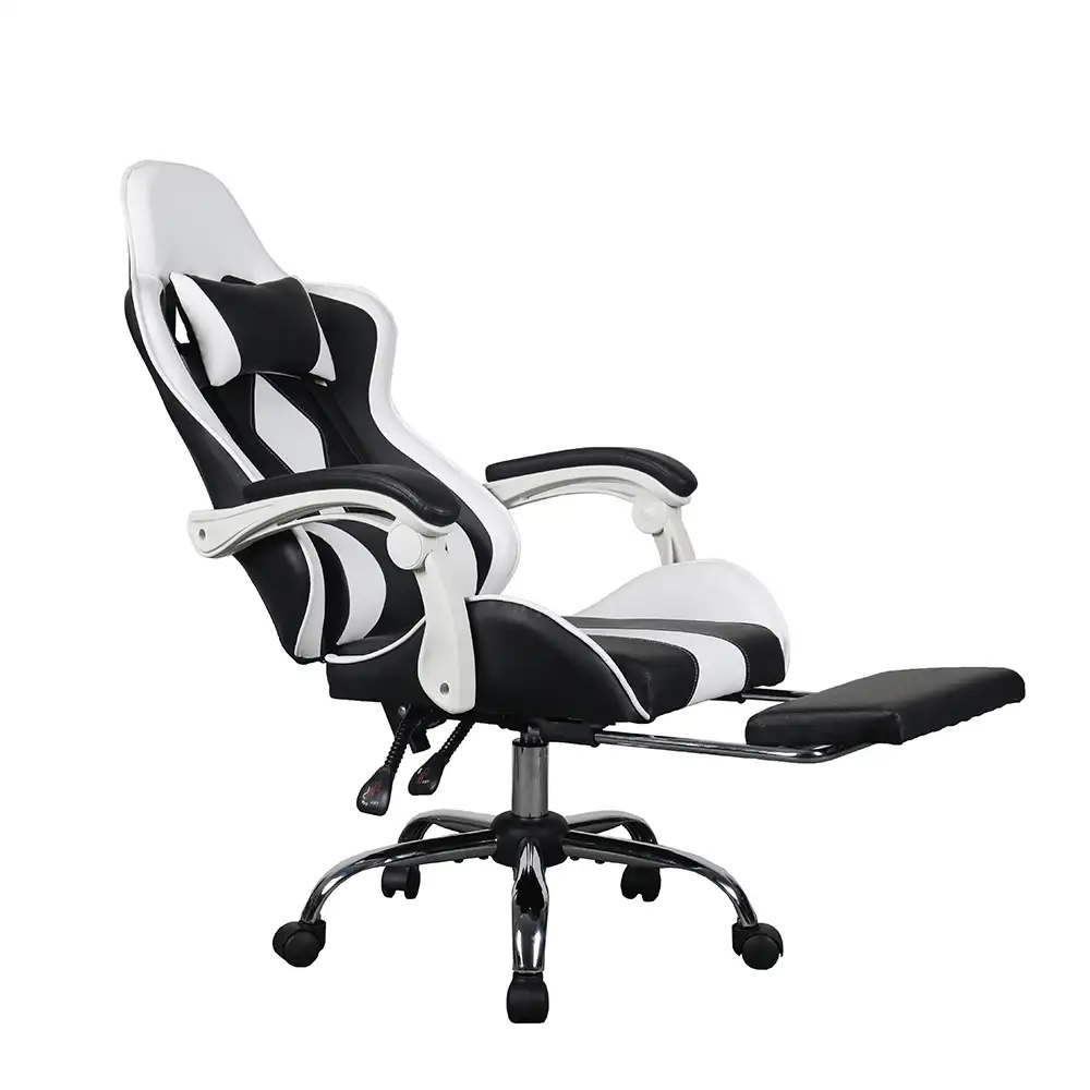 Регулируемое игровое кресло руководителя с подлокотником, массажное кресло из искусственной кожи с высокой спинкой, офисная мебель, подъемник, поворотный, для геймеров Silla