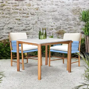 Restaurant Table wood legs with Top Marble white