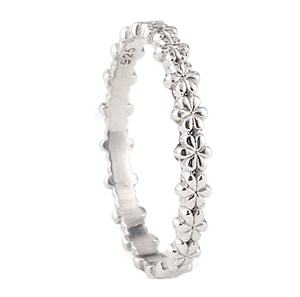 Flower Ring 925 Sterling <b>Silver</b> Ring Rhodium <b>Plated</b> Birthday Gift <b>Silver</b> Ring 925 Women Kids Jewelry - Product Image 2