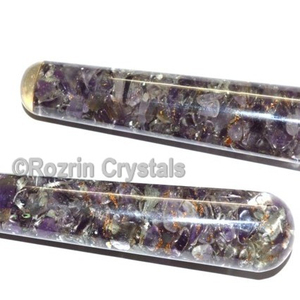 Varitas de masaje suave de amatista, orgona, amatista, oferta - Product Image 1