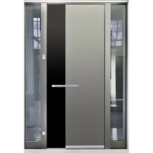 आधुनिक एल्यूमीनियम प्रवेश द्वार दरवाजा उच्च गुणवत्ता एल्यूमीनियम डिजाइन सामने एल्यूमीनियम दरवाजा बाहरी दरवाजा थर्मल को तोड़ने नई प्रविष्टि दरवाजे ग्लास