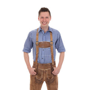 Leisure Wear Bavarian <b>Shorts</b> <b>Brown</b> Color Lederhosen <b>Shorts</b> Custom Design Embroidery Tanned Deer Leather <b>Shorts</b> - Product Image 5