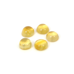Citrine naturelle 7mm Cabochon rond 1.35Cts Belle pierre précieuse en vrac pour la fabrication de bijoux - Product Image 1