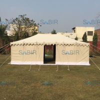 Tenda Keluarga Kanvas Katun Mewah Timur Tengah, Tenda Safari untuk Pasar Arab Saudi, Qatar, Kuwait, UEA, Tenda Kanvas Gurun Timur Tengah