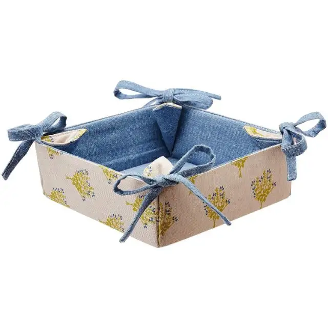 2019 wholesale cheap household Hand-woven rectangular home storage cotton bread basket/wicker rattan basket