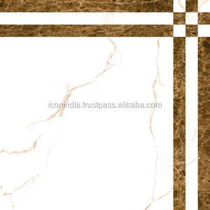 Azulejos de Piso de Cerámica Blanca Brillante de Diseño Moderno de 396x396 mm para Edificios de Oficinas - Product Image 4
