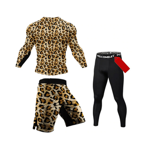 Conjuntos Deportivos de Compresión de Secado Rápido para Hombre, para Artes Marciales Mixtas (MMA), Gimnasio, Chándales, Poliéster/Algodón, Estampados por Sublimación - Product Image 2