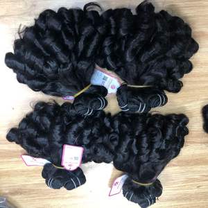 Double Machine Weave Closure Wig Peruvian <b>Curly</b> Bundles VIRGIN HUMAN HAIR <b>EXTENSION</b> at Wholesale Price High Quality Vietnames - Product Image 5
