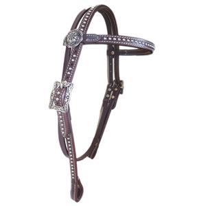 Bridas de caballo de cuero genuino de estilo occidental personalizadas Equine Tack Racing Riding con adornos Sier Concho - Product Image 2