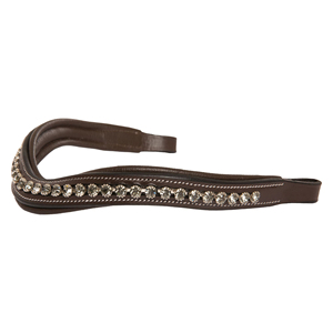 Bande de front d'équitation personnalisée de qualité supérieure en cuir indien véritable en forme de V décoré rembourrage doux produits de cheval durables - Product Image 5