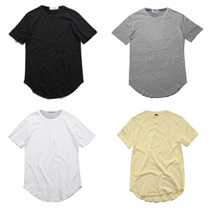 เสื้อยืดกีฬาคอกลมแขนสั้นผ้าฝ้าย100% สำหรับออกกำลังกาย,เสื้อยืดออกกำลังกายชายเสื้อโค้งยาวเสื้อสไตล์ฮิปฮอปใส่ไปยิม - Product Image 6