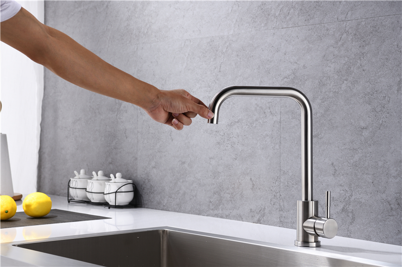 Deck Mounted Ware Sanitary Hot And Cold Single Handle Sink Stainless Steel Water Mixer Tap Kitchen Faucets