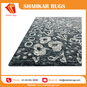 พรมขนสัตว์ทอมือคุณภาพดีที่สุด ดีไซน์ใหม่ สีชาร์โคล พร้อมเส้นใย PP สไตล์หรูหรา สำหรับใช้ในห้องครัว ราคาประหยัด - Product Image 6