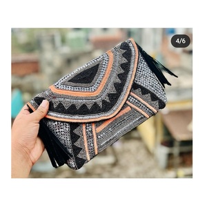 <b>Indian</b> Women Designer Bohemian Style Beaded Clutch Messenger <b>Bags</b> Handmade <b>Bags</b> Evening Shopping Beaded Party <b>Bags</b> Wholesale - Product Image 1