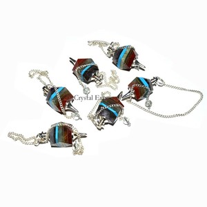 Supplier of Chakra Bonded Cub Faceted Pendulums : Chakra Bonded Cub Faceted Pendulums for Sale - Product Image 1