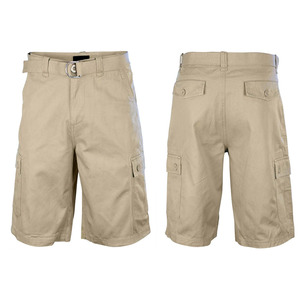 Short Cargo en coton pour hommes, avec poches multiples, ceinture, de loisirs, adapté à tous les usages, été, 2020 - Product Image 6