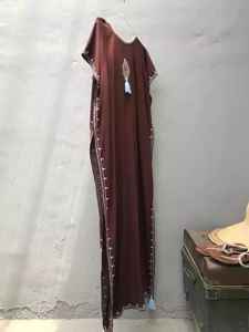 2022 nuevo de verano de las mujeres vestidos de moda de vacaciones vestido étnico bordado de algodón de manga corta vestido - Product Image 4