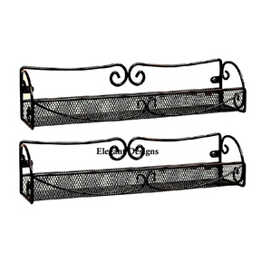 Handmade Classic Stylish <b>Wall</b> Mounted Kitchen <b>Storage</b> <b>Basket</b> Heavy Duty Latest Restaurant Hotel Restaurant Set Two <b>Wall</b> <b>Basket</b> - Product Image 1