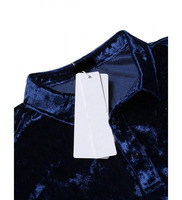 Teinture de cravate en velours pour hommes sur mesure pour polo tenue décontractée avec motif imprimé anti-rides et écologique