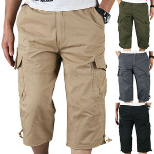 Men's Multiple Pocket Short Trousers <b>Cargo</b> Leisure Trousers Summer <b>Work</b> Trousers Cotton Made in Pakistan - Product Image 2