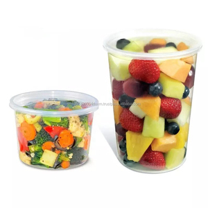 <b>Plastic</b> PP Food <b>Containers</b> <b>Lids</b> Transparent Stackable Airtight Keep Fresh Bpa Free Microwave Safe Modern Design Storage Box 0-1L - Product Image 4