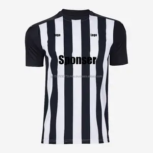 2021 bianco e Nero slim fit camice di gioco del calcio di sublimazione all'ingrosso set completo di stampa digitale gioco del calcio jersey di calcio kit