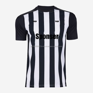 T-shirts de football coupe cintrée blanc et noir, ensemble complet de ballon de football avec impression numérique, vente en gros, 2021 - Product Image 1