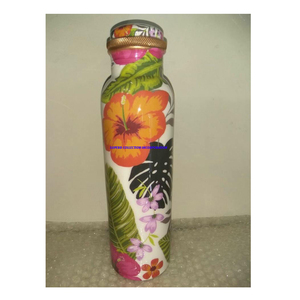 Luxury and Uniqui Elegance Copper Printed Water Bottle Handmade Made in India Direct OEM Factory <b>Sale</b> - Product Image 1