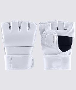 Guantes DE LUCHA MMA blancos directos de fábrica para hombres y mujeres El mejor material Impresión de diseño personalizado para precios de fitness - Product Image 1