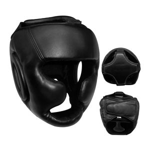 Acheter Rouge Noir Kickboxing Head Guard Casque de protection personnalisé en cuir PU pour l'entraînement d'arts martiaux et de boxe - Product Image 2