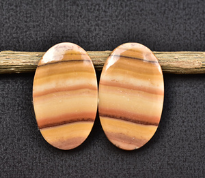 หินโดโลไมต์ Wave Cabochon,หินโดโลไมต์ทรงหลังเบี้ยสำหรับเครื่องประดับรูปทรงที่กำหนดเองขนาดโดโลไมต์คู่ - Product Image 1