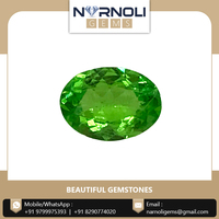 Pierre précieuse naturelle de tsavorite verte non traitée, taille ovale, facettée, ton émeraude vif, pour embellir les bijoux de luxe