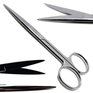 Ciseaux chirurgicales droites et tranchantes, ciseaux Standard de 4.5 '', pour enlever les tissus, Instruments de qualité médicale - Product Image 1