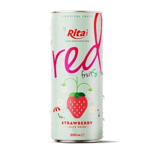 ซัพพลายเออร์เวียดนามเสนอราคาและคุณภาพที่ดีที่สุด น้ำผลไม้สตรอว์เบอร์รี 330 มล. น้ำผลไม้เข้มข้น รสชาติอร่อย - Product Image 1
