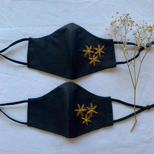 --- BEAUTIFUL--NEW----DESIGNER ACCESSOIRES VISAGE AVEC BEAUTIFUL---PEARLS, PERLES DE CRISTAL EMBROIDERY-WORK---2021... - Product Image 1
