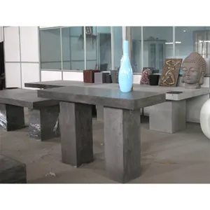 Supplier of outdoor concrete furniture Square cement dining table Garden table high quality good price