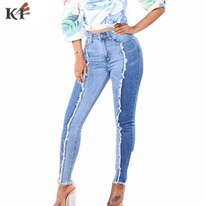 KEVEN IMPEX Jeans de Mezclilla para Mujer, Corte Regular, Tallas Grandes, Largos, Elásticos, Transpirables, Ecológicos, Cintura Media, Pierna Recta - Product Image 2