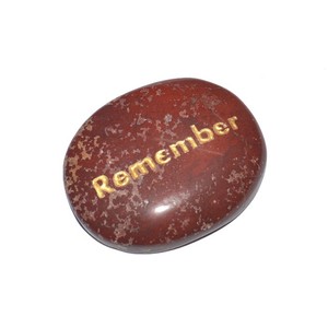 Meilleure offre sur le jaspe rouge Remember pierre gravée | Acheter le jaspe rouge Remember Engraved Stone Healing Engraved Stone Pendant - Product Image 1