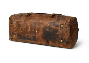 Bolso de viaje Vintage de cuero de búfalo 100% genuino hecho a mano con cremallera, ranura para zapatos duradera de alta calidad para regalos de aventura, suministro a granel - Product Image 3