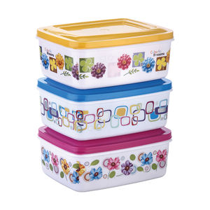 BPA Free 1050ml Rectangular Plástico Contenedor de almacenamiento de alimentos Microondas y congelador Técnicas de inyección seguras - Product Image 2