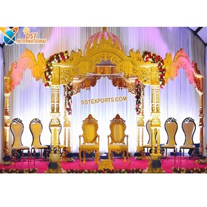Mandap de Madera con Cúpula de Estilo Indio, Elegante Mandap de Madera con Cúpula para Bodas, Mandapam de Estilo Cúpula para Bodas Gujarati en Suiza - Product Image 1