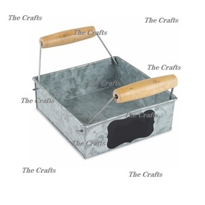 Porte-serviettes au design avantageux avec poignée en bois, porte-serviettes galvanisé fait main à prix de gros - Product Image 4