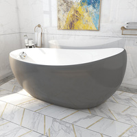Nouvelle conception de baignoire à remous d'angle intérieure blanche de 1,4 m avec drain central, baignoire en acrylique pour adultes dans la salle de bain