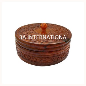 Pot de serveur de stockage des aliments Finition polie brillante Pot de serveur de nourriture Maison Hôtel Table à manger Pot de service Design martelé - Product Image 2