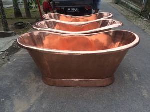 อ่างอาบน้ำทองแดงโบราณรองเท้าแตะคู่ทองเหลืองดีไซน์อิสระที่ทันสมัยพร้อมนิกเกิลขัดเงาผสมผสานของความสวยงามและความทนทาน - Product Image 5