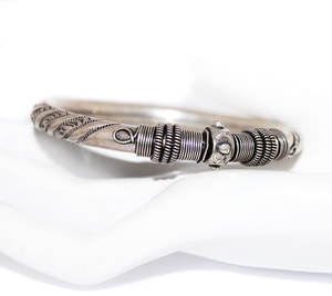 โบราณวินเทจเงินออกแบบ925แข็งเงินสเตอร์ลิงกำไลข้อมือออกซิไดซ์เครื่องประดับสำหรับผู้ค้าส่ง - Product Image 6